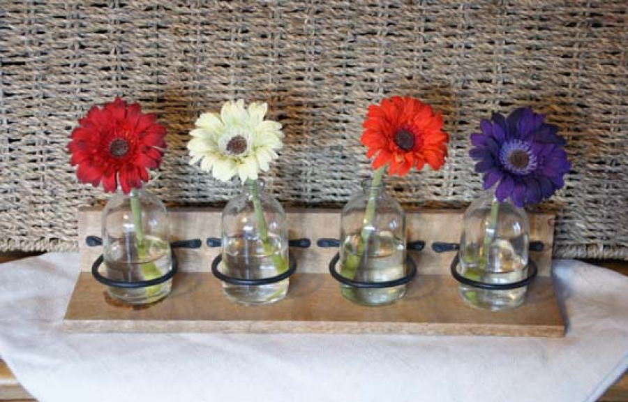 Rustic Flower Vase Gift Set